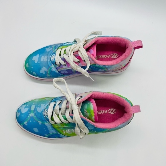 HEEELYS PRO 20 PINK & SKY BLUE ROLLER SNEAKERS YOUTH SZ 5 OR WOMENS SIZE 6 - Picture 14 of 15